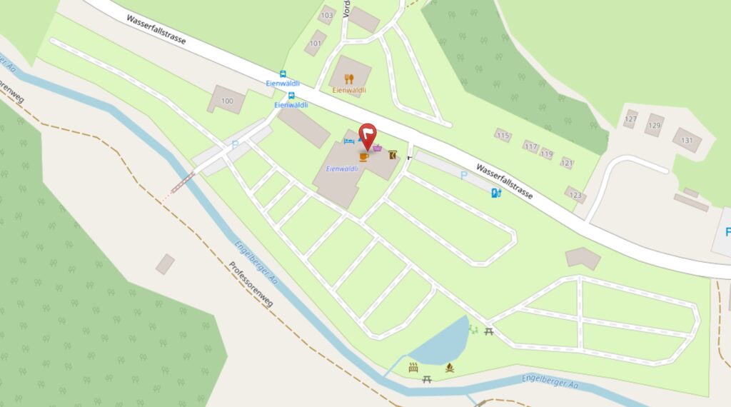 Situationsplan des Campingplatzes