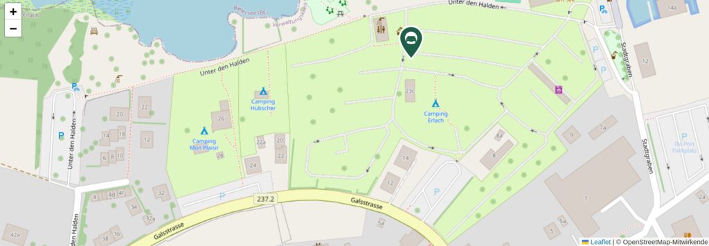 Situationsplan des Campingplatzes