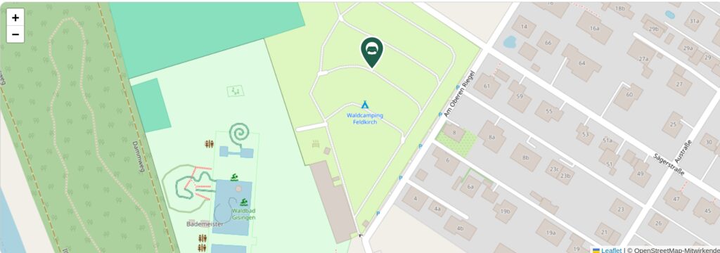 Situationsplan des Campingplatzes