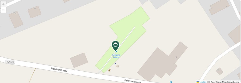 Situationsplan des Campingplatzes