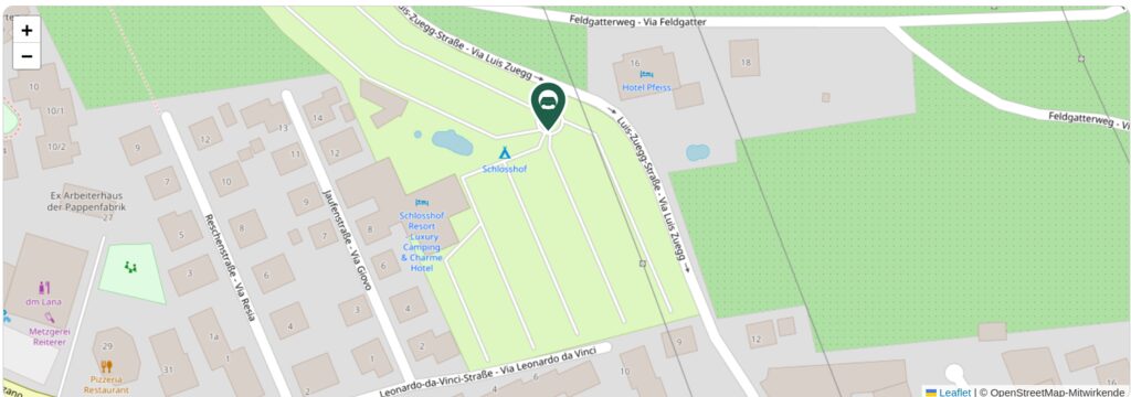 Situationsplan des Campingplatzes