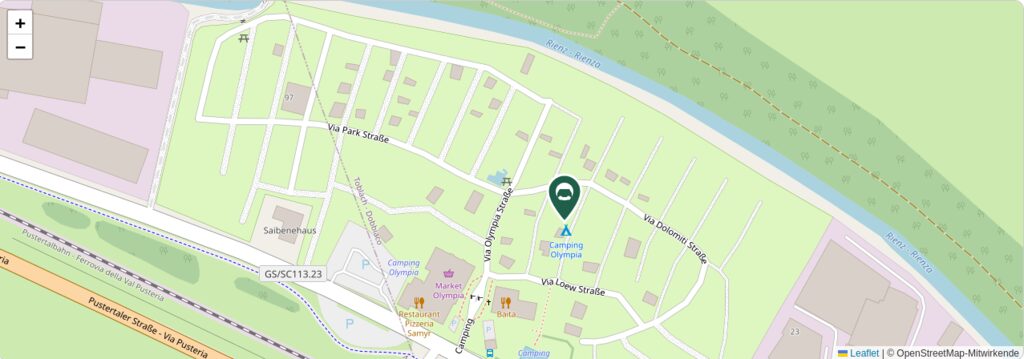 Situationsplan des Campingplatzes