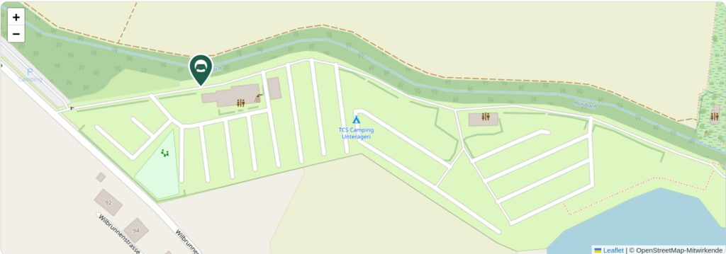 Situationsplan des Campingplatzes