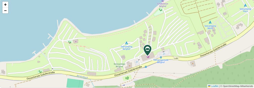 Situationsplan des Campingplatzes